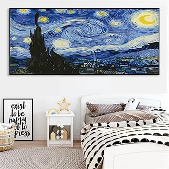ゴッホ 星月夜 絵画 木製額入り 38㎝×43㎝ ゴッホ 星月夜 絵画 木製額入り 38㎝×43㎝ Amazon.co.jp: ゴッホ